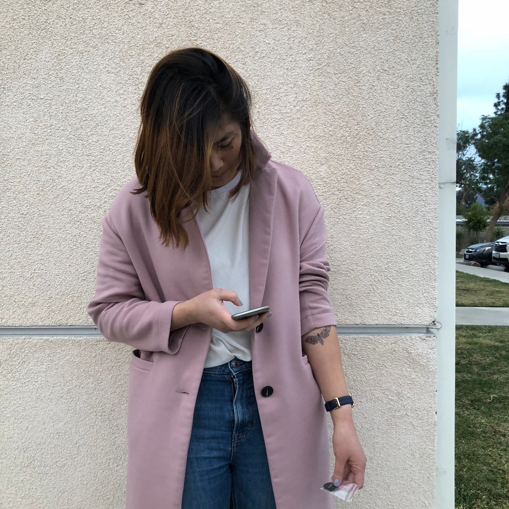 Top Shop Twill Ponte Topcoat.